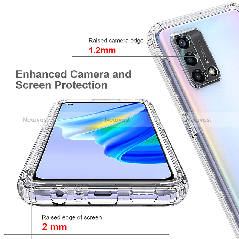 Ultra-thin Transparent Gel Soft Matte Finish Front and Back Case 360 Degrees Cover for Oppo F19s Clear