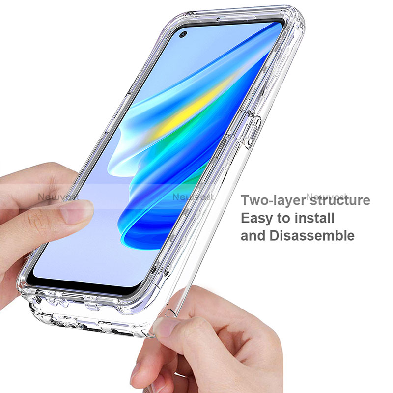 Ultra-thin Transparent Gel Soft Matte Finish Front and Back Case 360 Degrees Cover for Oppo F19s Clear