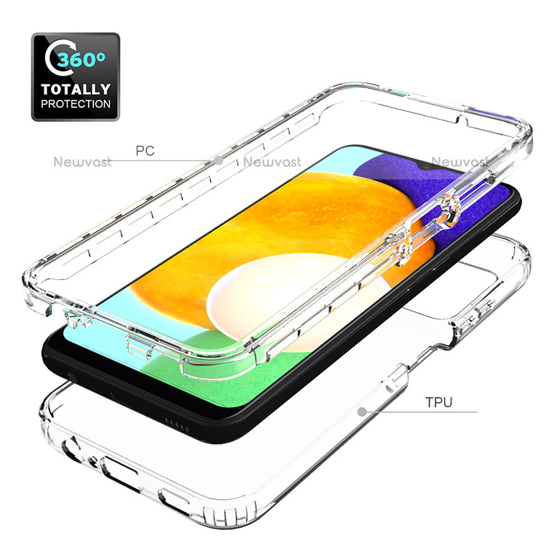 Ultra-thin Transparent Gel Soft Matte Finish Front and Back Case 360 Degrees Cover for Samsung Galaxy A02s Clear