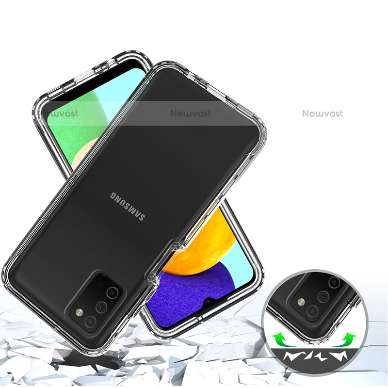 Ultra-thin Transparent Gel Soft Matte Finish Front and Back Case 360 Degrees Cover for Samsung Galaxy A02s Clear