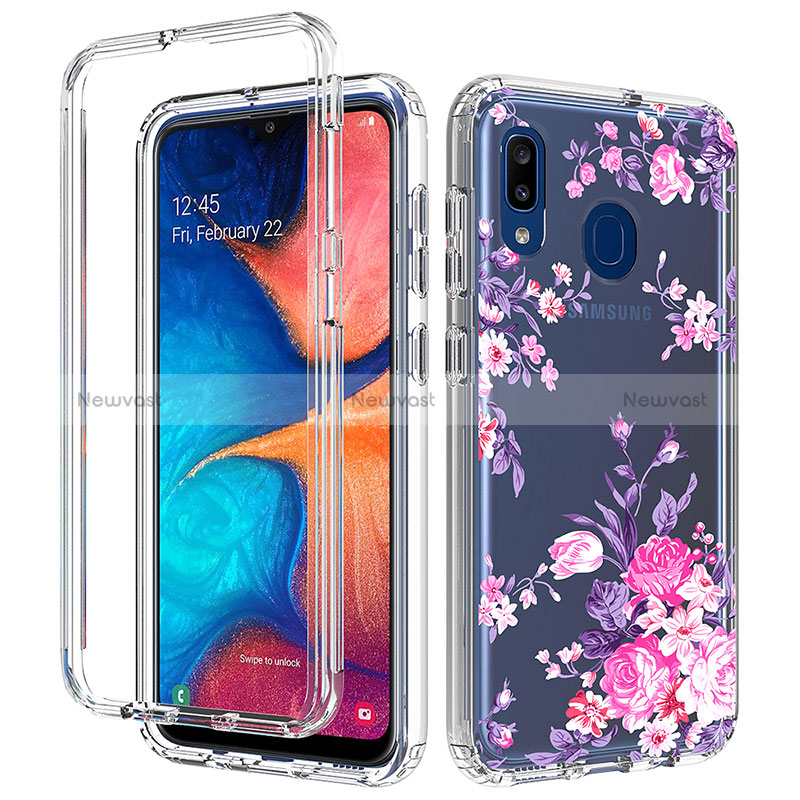 Ultra-thin Transparent Gel Soft Matte Finish Front and Back Case 360 Degrees Cover for Samsung Galaxy A30