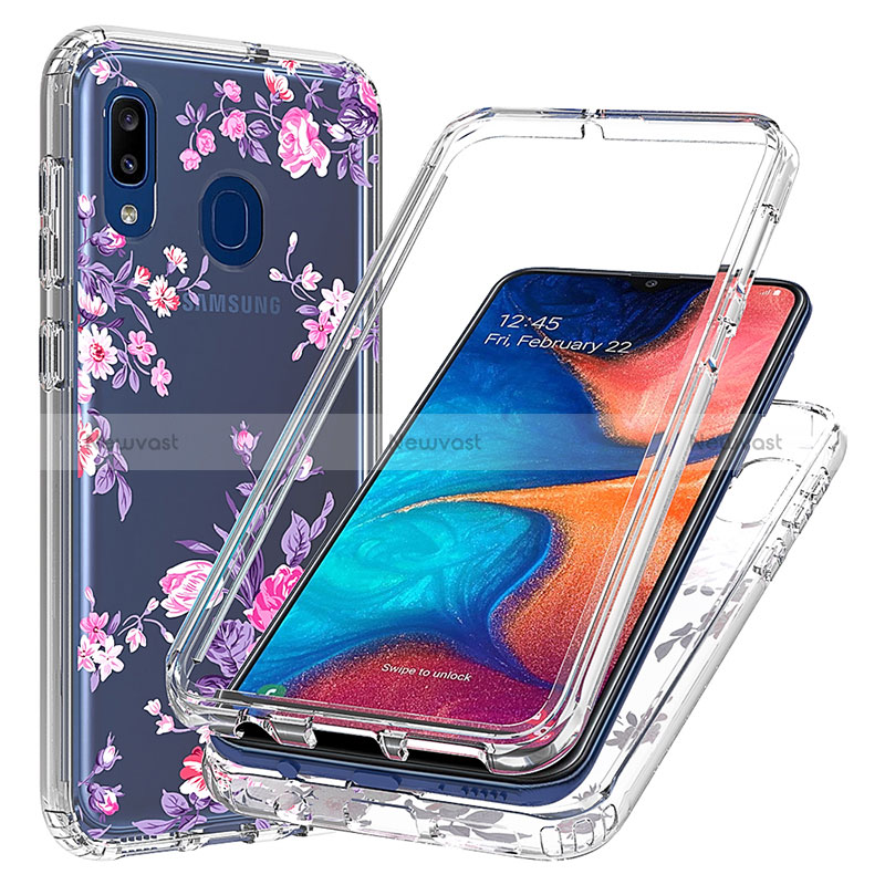 Ultra-thin Transparent Gel Soft Matte Finish Front and Back Case 360 Degrees Cover for Samsung Galaxy A30