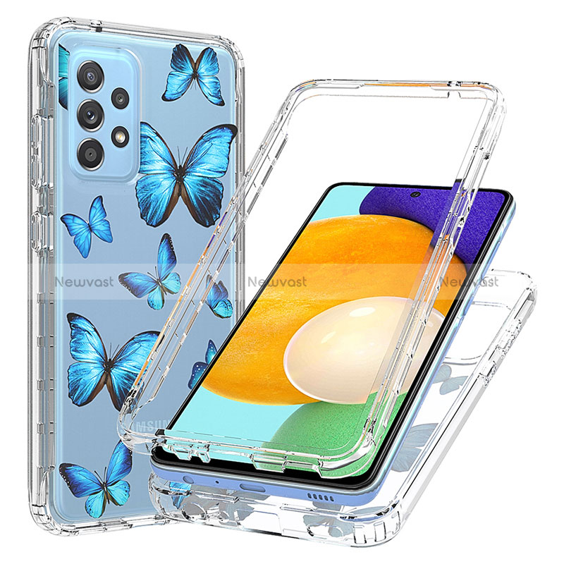 Ultra-thin Transparent Gel Soft Matte Finish Front and Back Case 360 Degrees Cover for Samsung Galaxy A52 4G