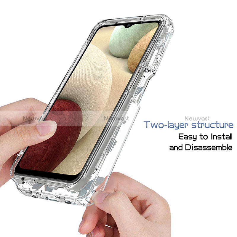 Ultra-thin Transparent Gel Soft Matte Finish Front and Back Case 360 Degrees Cover for Samsung Galaxy M12