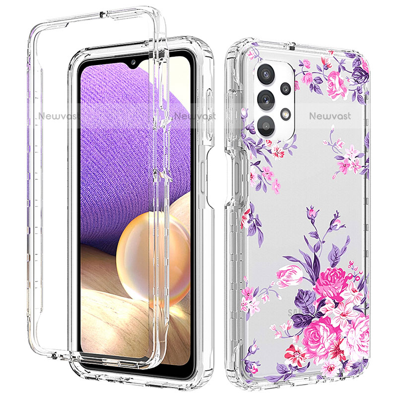 Ultra-thin Transparent Gel Soft Matte Finish Front and Back Case 360 Degrees Cover for Samsung Galaxy M32 5G