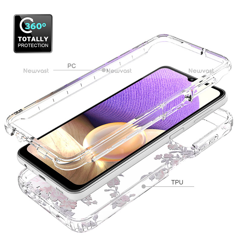 Ultra-thin Transparent Gel Soft Matte Finish Front and Back Case 360 Degrees Cover for Samsung Galaxy M32 5G