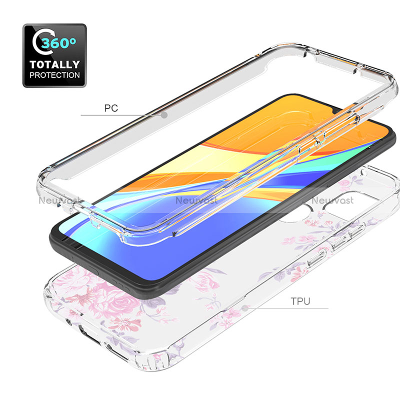Ultra-thin Transparent Gel Soft Matte Finish Front and Back Case 360 Degrees Cover for Xiaomi POCO C3