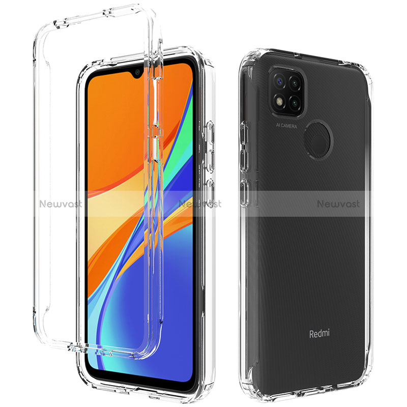 Ultra-thin Transparent Gel Soft Matte Finish Front and Back Case 360 Degrees Cover for Xiaomi POCO C3 Clear