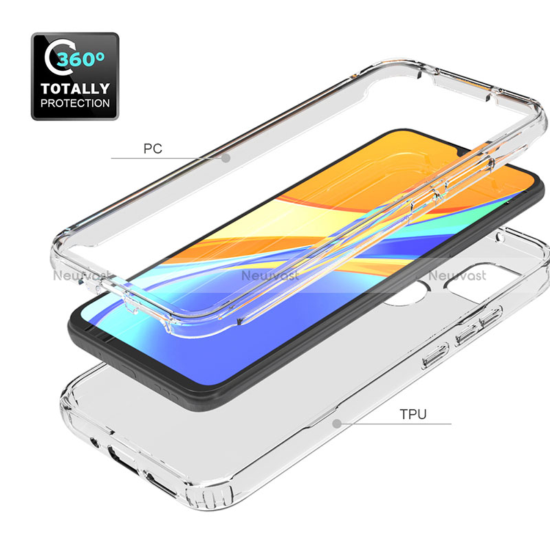 Ultra-thin Transparent Gel Soft Matte Finish Front and Back Case 360 Degrees Cover for Xiaomi POCO C3 Clear