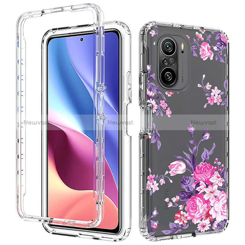 Ultra-thin Transparent Gel Soft Matte Finish Front and Back Case 360 Degrees Cover for Xiaomi Poco F3 5G