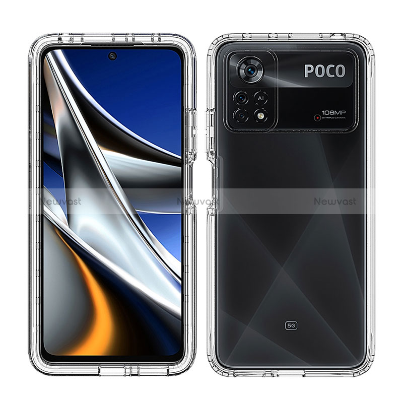 Ultra-thin Transparent Gel Soft Matte Finish Front and Back Case 360 Degrees Cover for Xiaomi Poco X4 Pro 5G Clear
