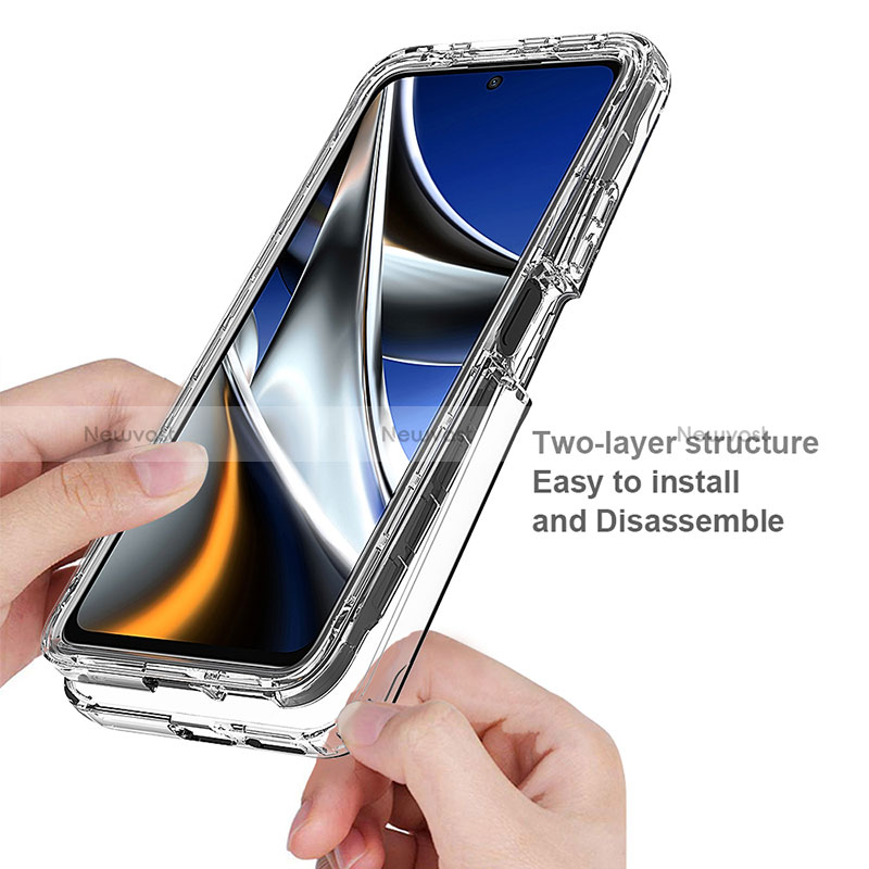 Ultra-thin Transparent Gel Soft Matte Finish Front and Back Case 360 Degrees Cover for Xiaomi Poco X4 Pro 5G Clear