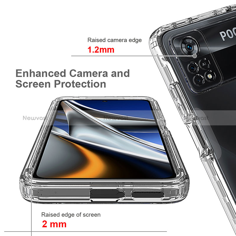 Ultra-thin Transparent Gel Soft Matte Finish Front and Back Case 360 Degrees Cover for Xiaomi Poco X4 Pro 5G Clear