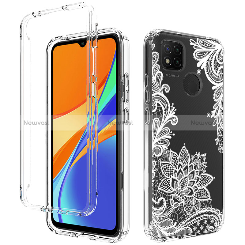 Ultra-thin Transparent Gel Soft Matte Finish Front and Back Case 360 Degrees Cover for Xiaomi Redmi 9 Activ