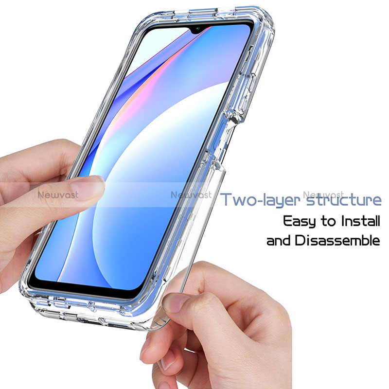 Ultra-thin Transparent Gel Soft Matte Finish Front and Back Case 360 Degrees Cover for Xiaomi Redmi 9 Power Clear