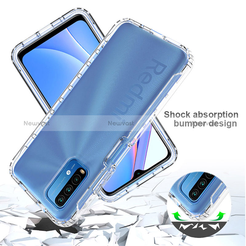 Ultra-thin Transparent Gel Soft Matte Finish Front and Back Case 360 Degrees Cover for Xiaomi Redmi 9 Power Clear