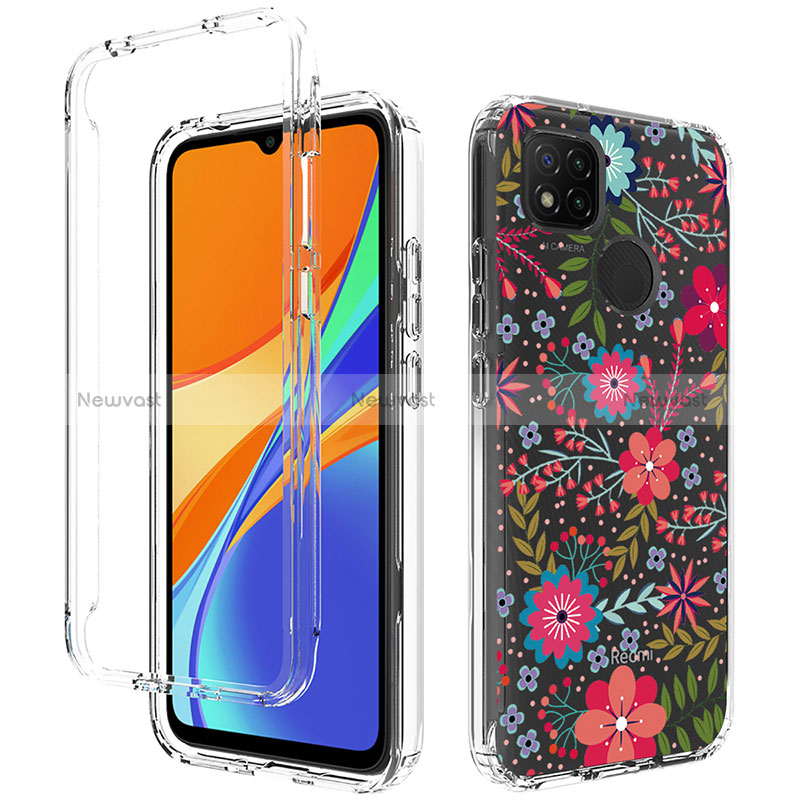 Ultra-thin Transparent Gel Soft Matte Finish Front and Back Case 360 Degrees Cover for Xiaomi Redmi 9C