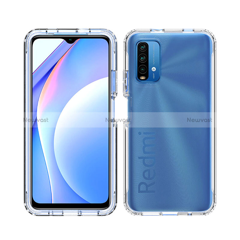 Ultra-thin Transparent Gel Soft Matte Finish Front and Back Case 360 Degrees Cover for Xiaomi Redmi 9T 4G Clear