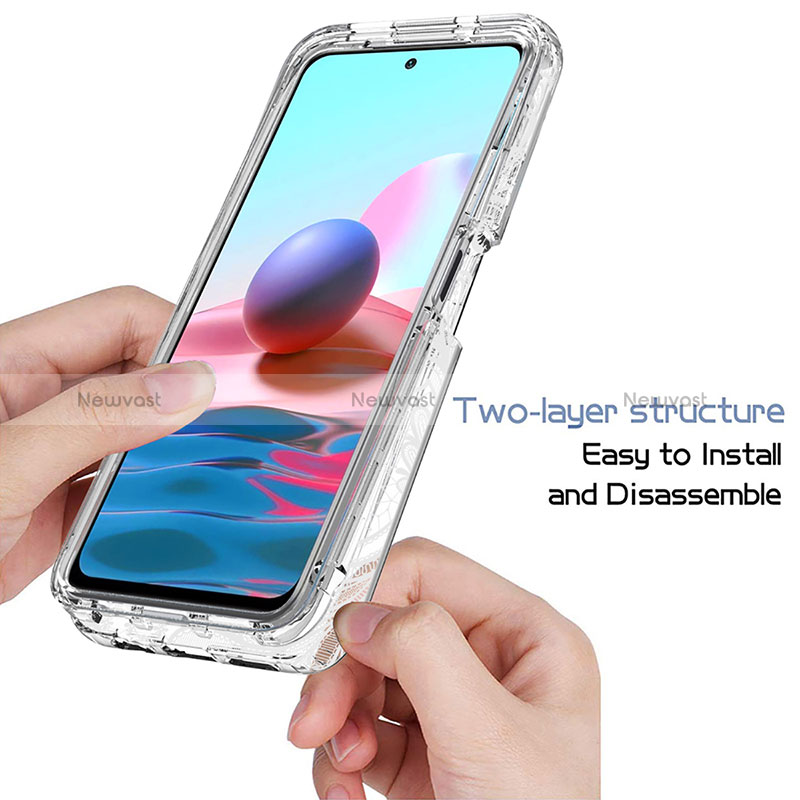 Ultra-thin Transparent Gel Soft Matte Finish Front and Back Case 360 Degrees Cover for Xiaomi Redmi Note 10 4G