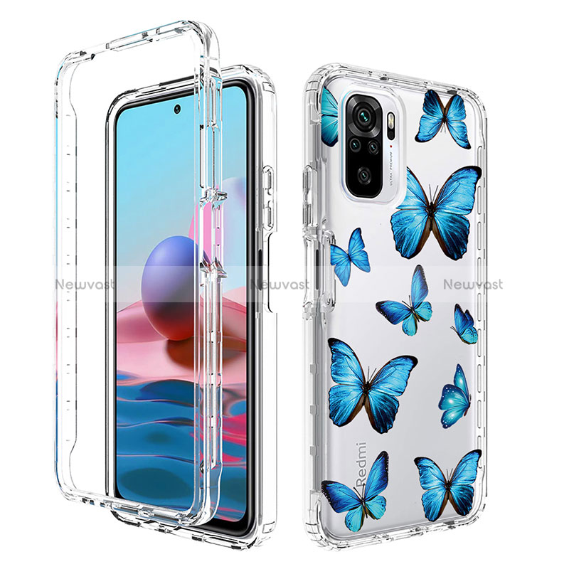 Ultra-thin Transparent Gel Soft Matte Finish Front and Back Case 360 Degrees Cover for Xiaomi Redmi Note 10 4G