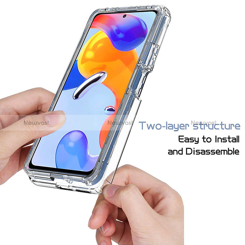 Ultra-thin Transparent Gel Soft Matte Finish Front and Back Case 360 Degrees Cover for Xiaomi Redmi Note 11 Pro 5G Clear