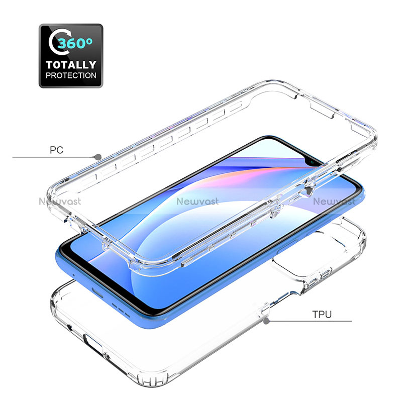 Ultra-thin Transparent Gel Soft Matte Finish Front and Back Case 360 Degrees Cover for Xiaomi Redmi Note 9 4G Clear