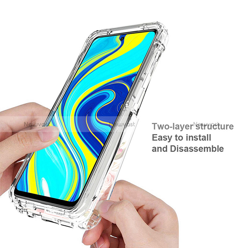 Ultra-thin Transparent Gel Soft Matte Finish Front and Back Case 360 Degrees Cover for Xiaomi Redmi Note 9 Pro