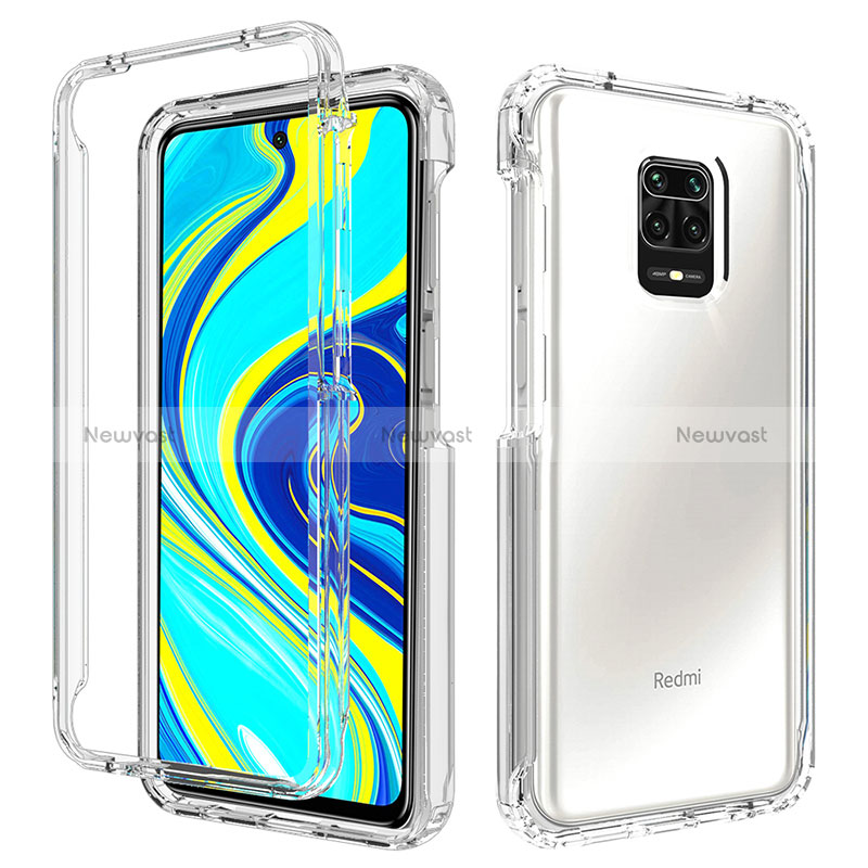 Ultra-thin Transparent Gel Soft Matte Finish Front and Back Case 360 Degrees Cover for Xiaomi Redmi Note 9S Clear