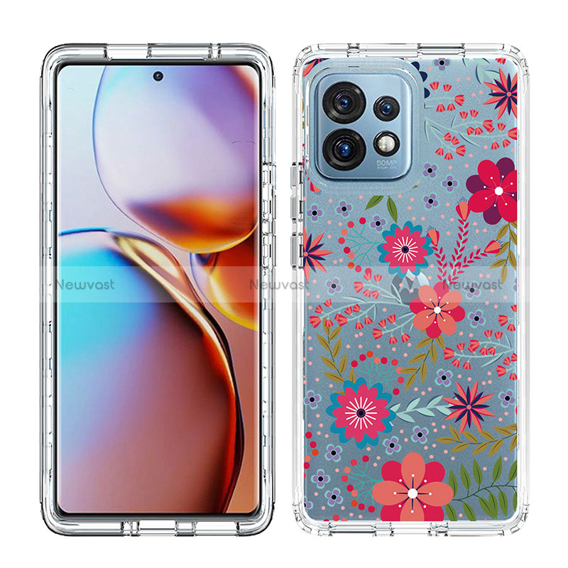 Ultra-thin Transparent Gel Soft Matte Finish Front and Back Case 360 Degrees Cover JX1 for Motorola Moto Edge 40 Pro 5G