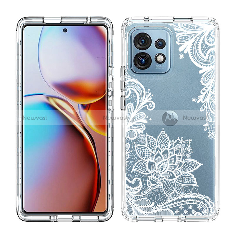 Ultra-thin Transparent Gel Soft Matte Finish Front and Back Case 360 Degrees Cover JX1 for Motorola Moto Edge 40 Pro 5G