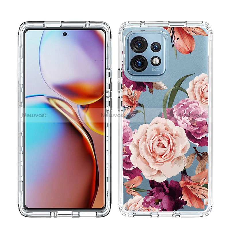 Ultra-thin Transparent Gel Soft Matte Finish Front and Back Case 360 Degrees Cover JX1 for Motorola Moto Edge 40 Pro 5G