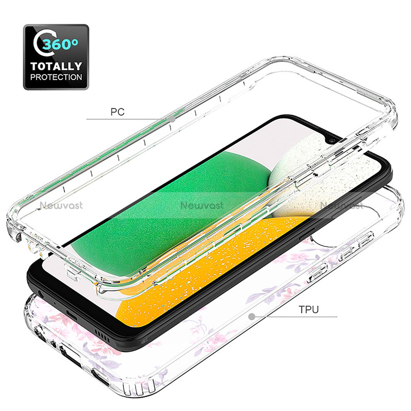Ultra-thin Transparent Gel Soft Matte Finish Front and Back Case 360 Degrees Cover JX1 for Samsung Galaxy A03 Core