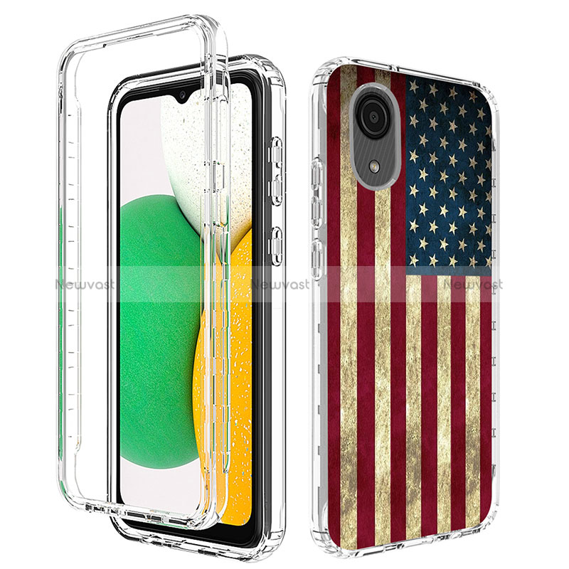 Ultra-thin Transparent Gel Soft Matte Finish Front and Back Case 360 Degrees Cover JX1 for Samsung Galaxy A03 Core