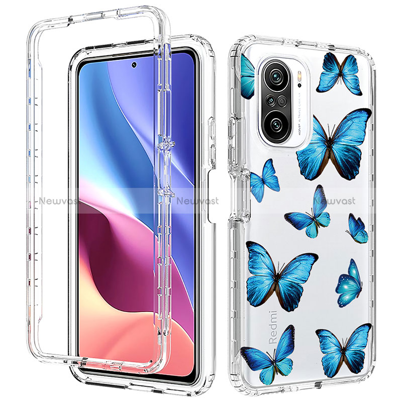 Ultra-thin Transparent Gel Soft Matte Finish Front and Back Case 360 Degrees Cover JX1 for Xiaomi Poco F3 5G