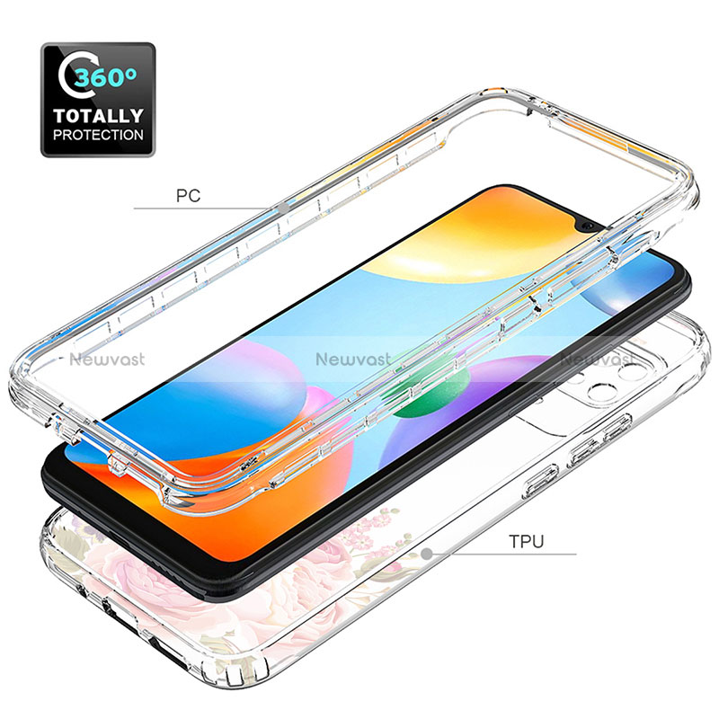 Ultra-thin Transparent Gel Soft Matte Finish Front and Back Case 360 Degrees Cover JX1 for Xiaomi Redmi 10 India