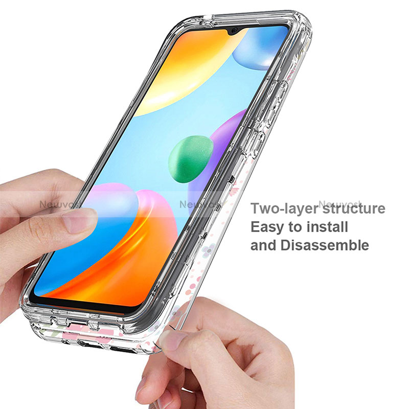 Ultra-thin Transparent Gel Soft Matte Finish Front and Back Case 360 Degrees Cover JX1 for Xiaomi Redmi 10 India