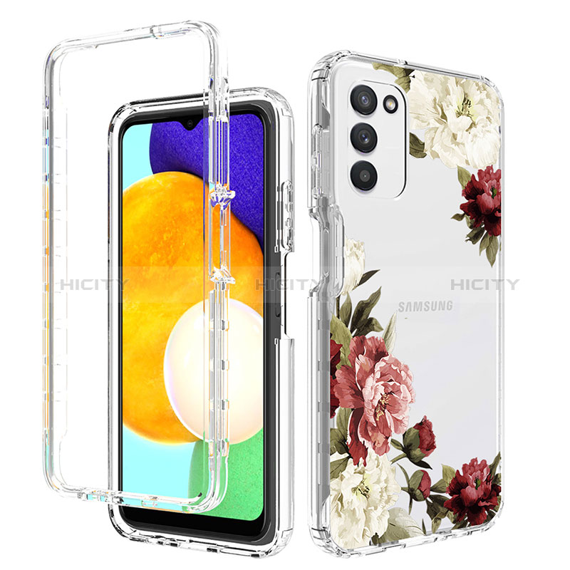 Ultra-thin Transparent Gel Soft Matte Finish Front and Back Case 360 Degrees Cover JX3 for Samsung Galaxy A03s