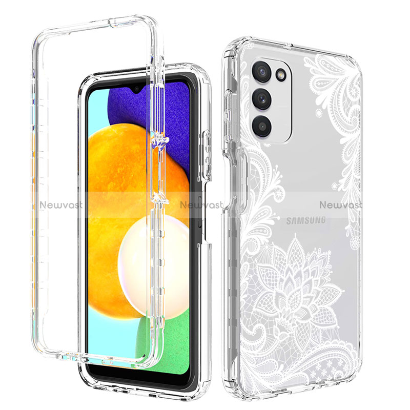 Ultra-thin Transparent Gel Soft Matte Finish Front and Back Case 360 Degrees Cover JX3 for Samsung Galaxy M02s