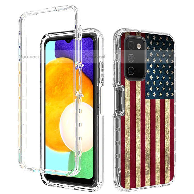 Ultra-thin Transparent Gel Soft Matte Finish Front and Back Case 360 Degrees Cover JX4 for Samsung Galaxy A02s Mixed