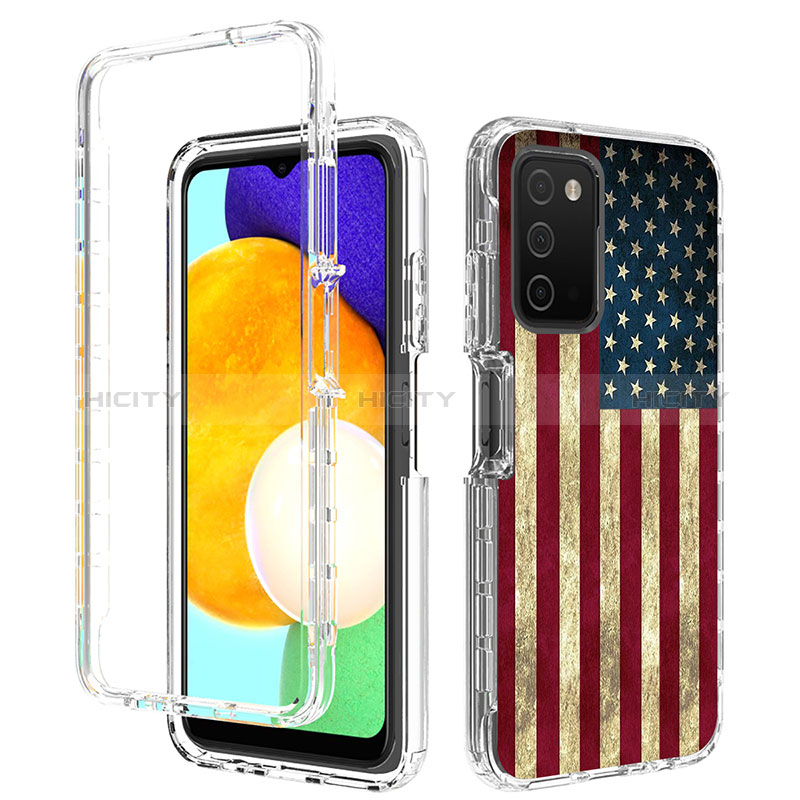 Ultra-thin Transparent Gel Soft Matte Finish Front and Back Case 360 Degrees Cover JX4 for Samsung Galaxy A03s Mixed