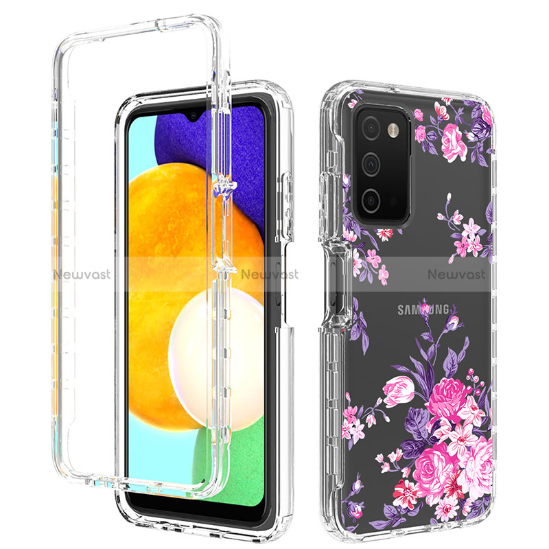 Ultra-thin Transparent Gel Soft Matte Finish Front and Back Case 360 Degrees Cover JX4 for Samsung Galaxy M02s