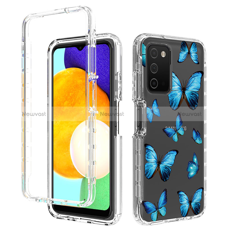 Ultra-thin Transparent Gel Soft Matte Finish Front and Back Case 360 Degrees Cover JX4 for Samsung Galaxy M02s