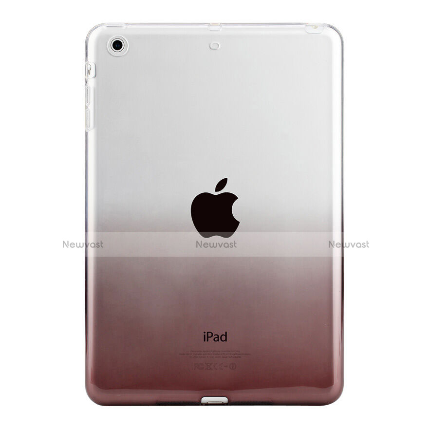 Ultra-thin Transparent Gradient Soft Cover for Apple iPad Mini 3 Gray