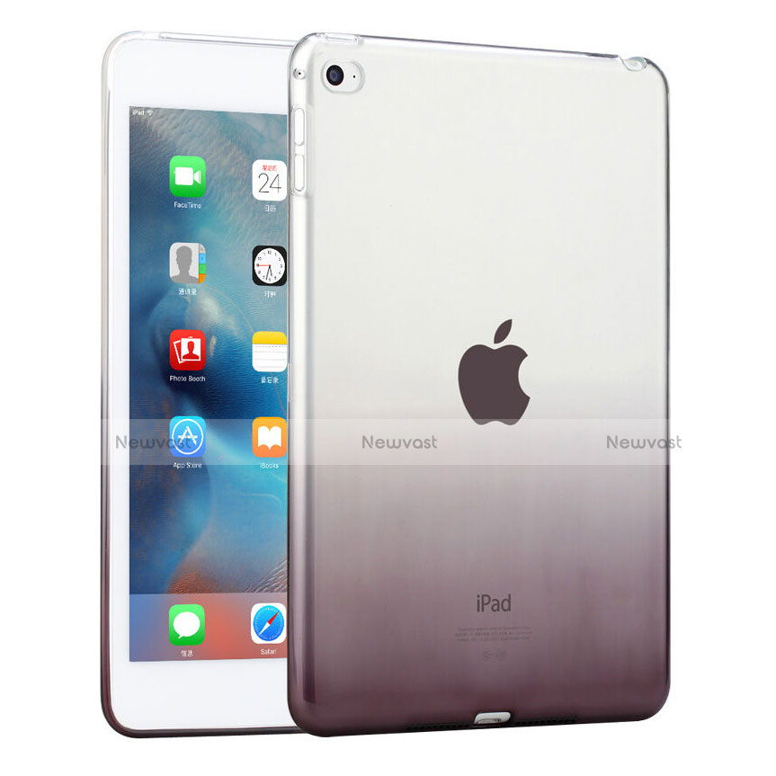 Ultra-thin Transparent Gradient Soft Cover for Apple iPad Mini 4 Gray