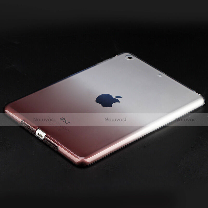 Ultra-thin Transparent Gradient Soft Cover for Apple iPad Mini Gray