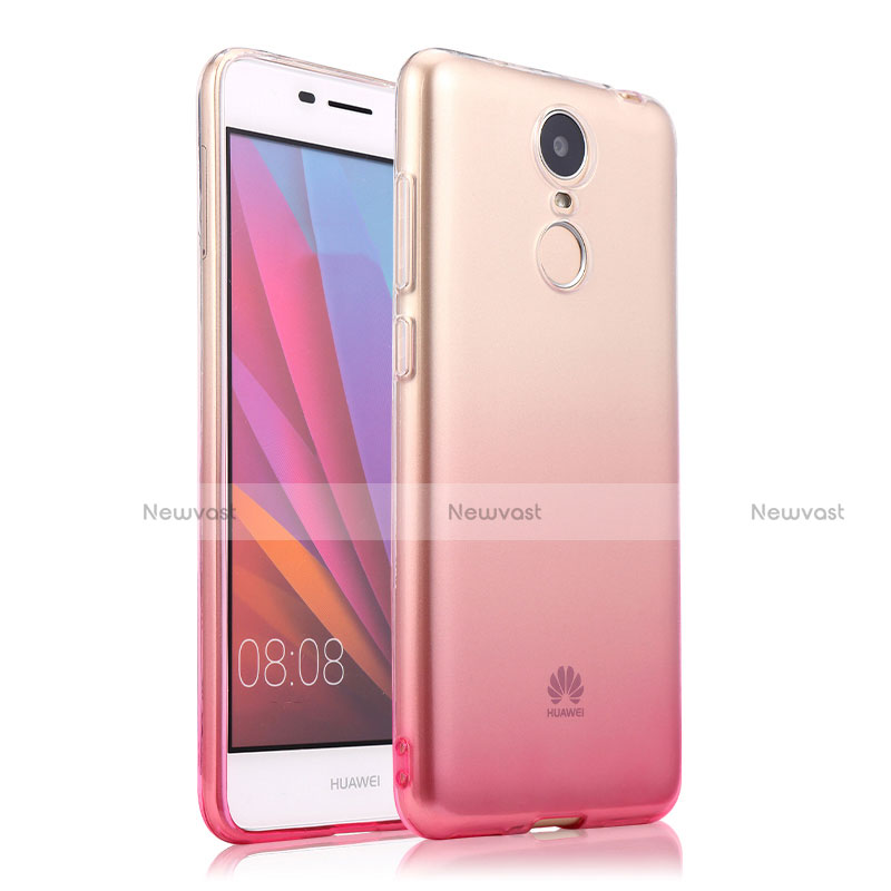 Ultra-thin Transparent Gradient Soft Cover for Huawei Enjoy 6 Pink