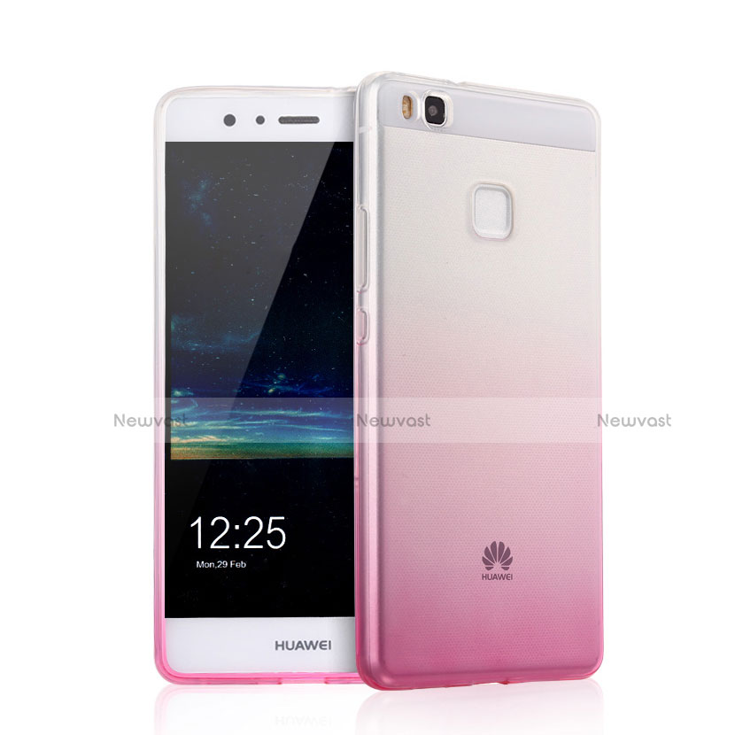 Ultra-thin Transparent Gradient Soft Cover for Huawei G9 Lite Pink