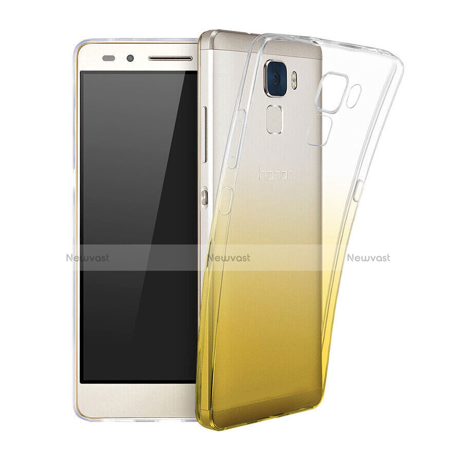 Ultra-thin Transparent Gradient Soft Cover for Huawei GR5 Mini Yellow