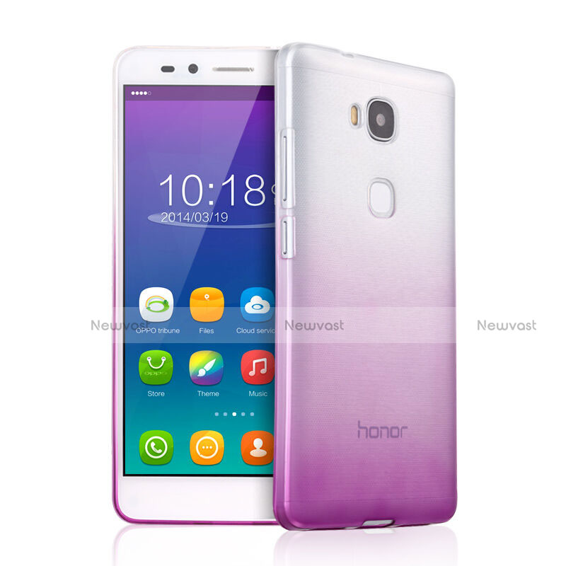 Ultra-thin Transparent Gradient Soft Cover for Huawei GR5 Purple