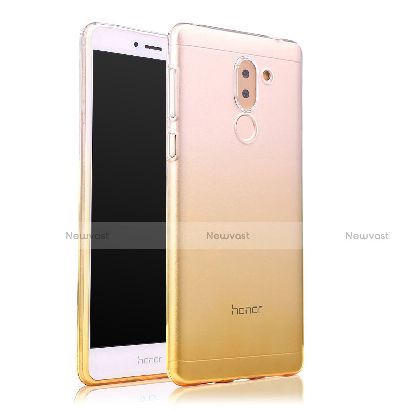 Ultra-thin Transparent Gradient Soft Cover for Huawei Honor 6X Pro Yellow